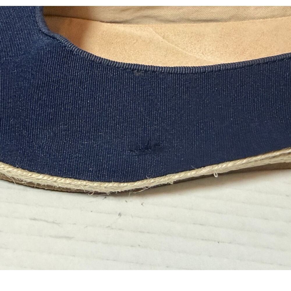 Women's David Tate Stroll Espadrille Low Wedge Navy Fabric Shoe Size 10 W - Picture 7 of 7